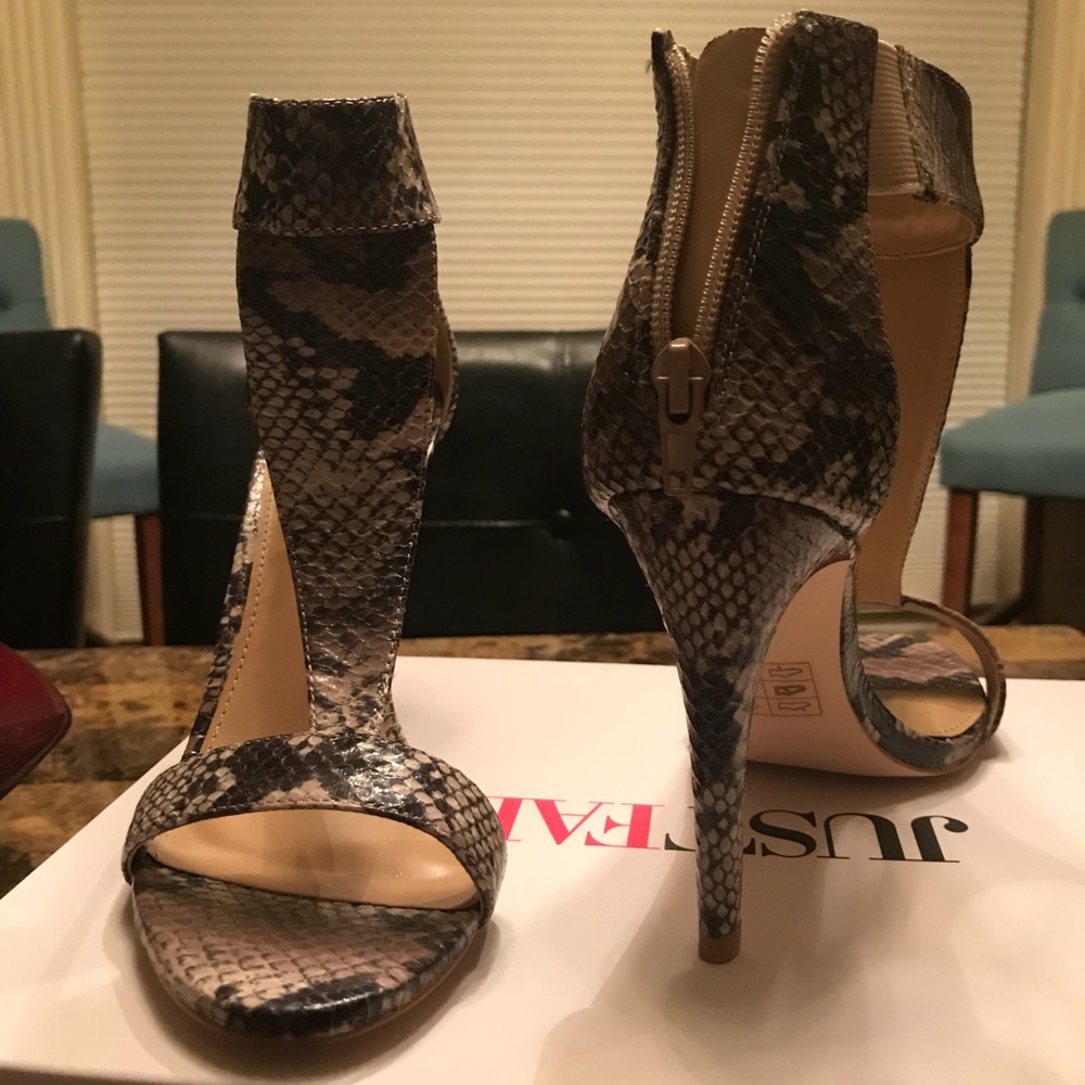 JustFab Snake Print Heels - Picture 3 of 5